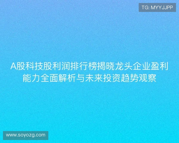 A股科技股利润排行榜揭晓龙头企业盈利能力全面解析与未来投资趋势观察